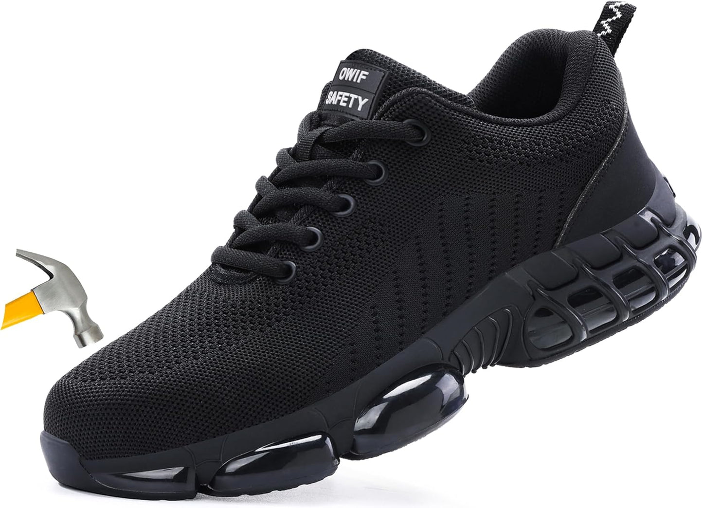 Steel Toe Work Shoes for Men Women - Comfortable Lightweight Safety