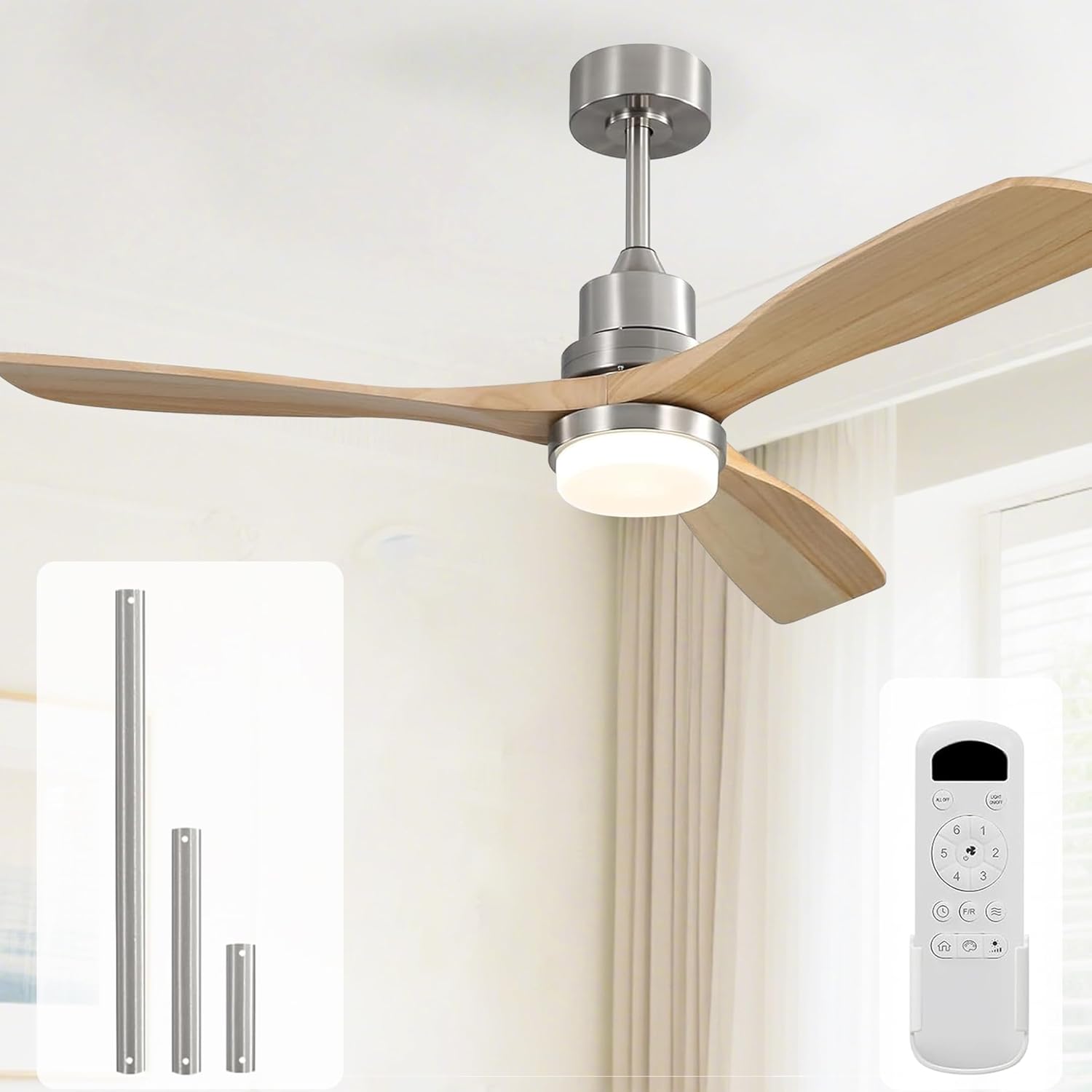 Sofucor 52 Inch Ceiling Fan with Lights for Indoor and Outdoor