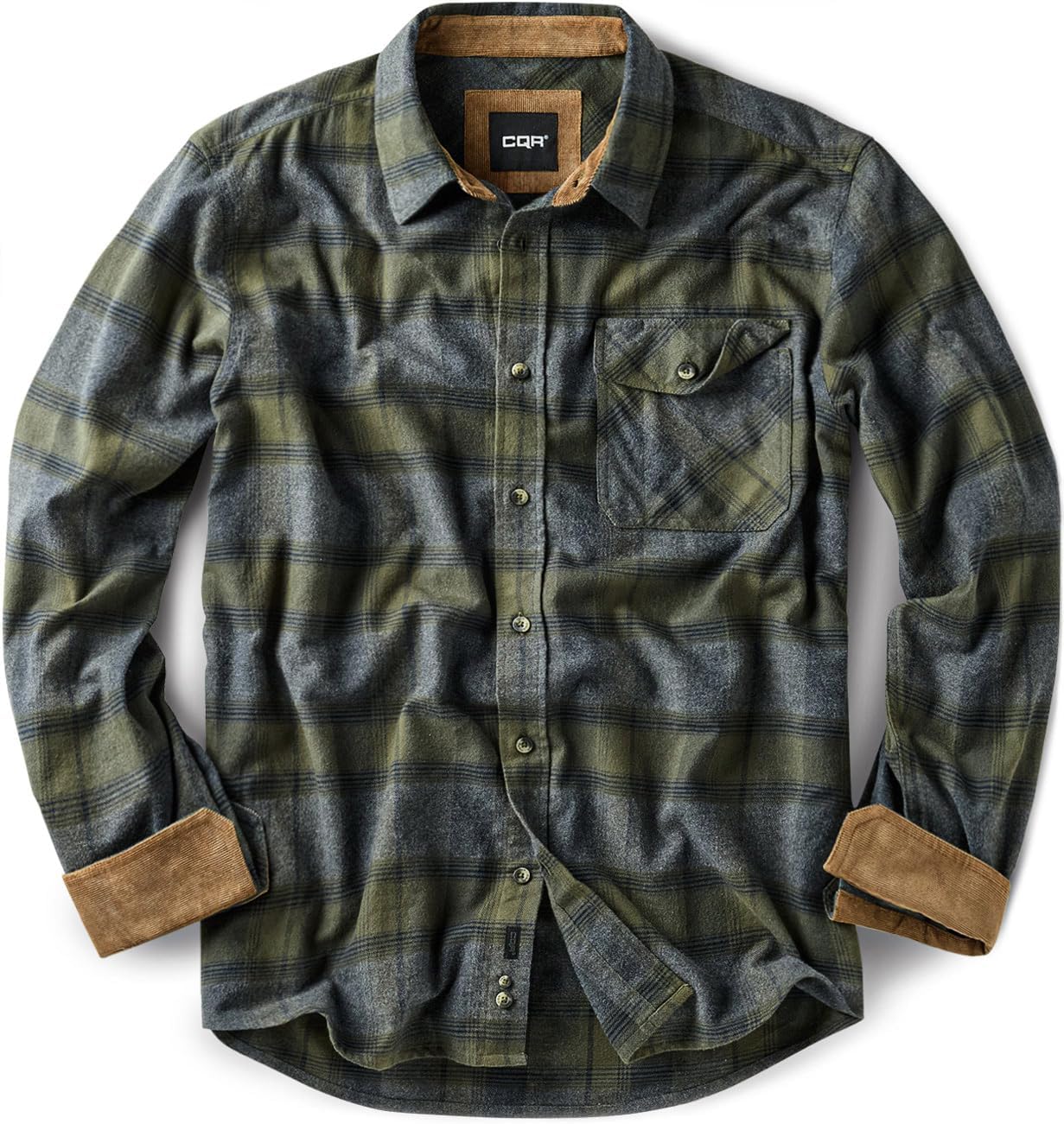 CQR Men's Cotton Flannel Shirt: Soft, Durable, and Versatile