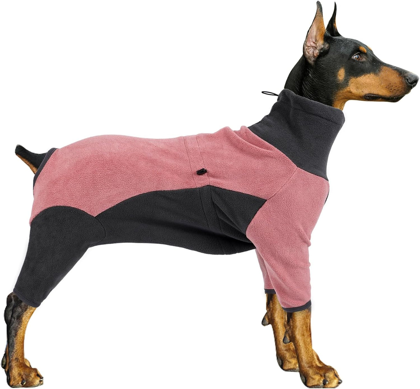 Warm Fleece Dog Winter Coat for Medium Large Dogs in Pink