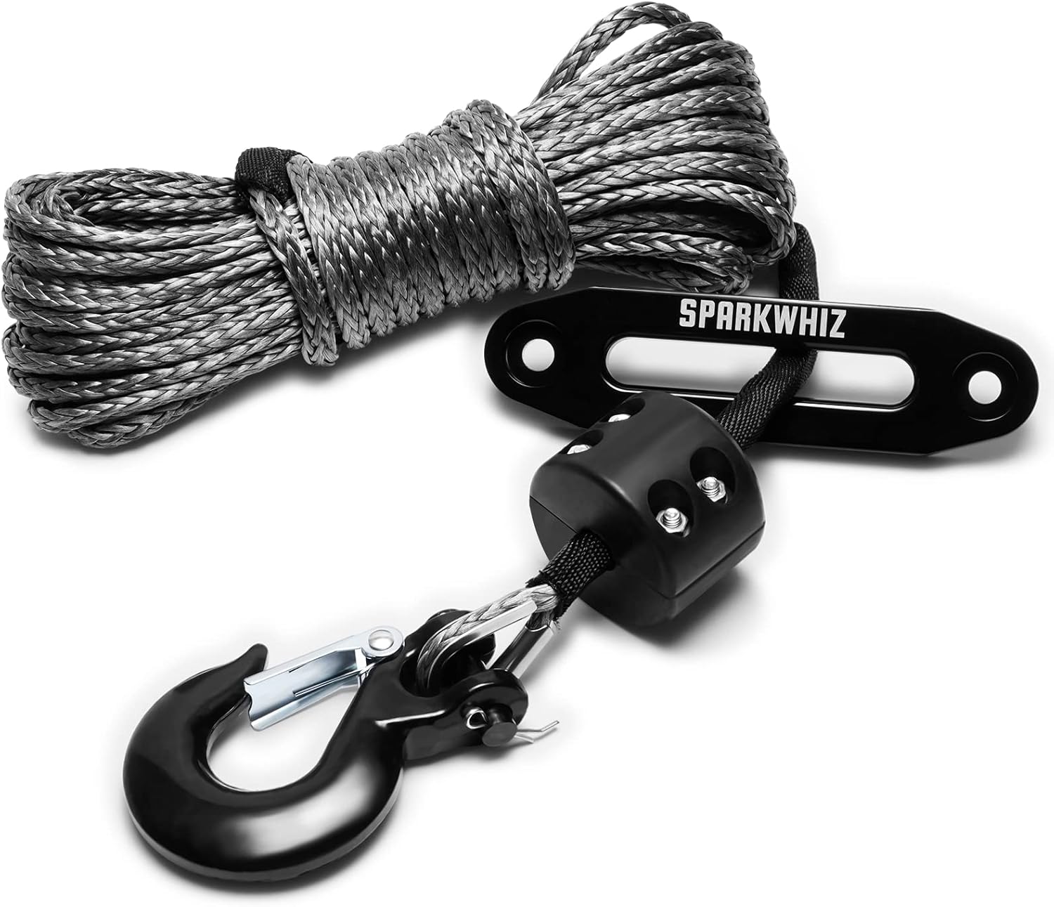 Synthetic Winch Rope Kit for ATV UTV SUV - 10,000 lbs Strength