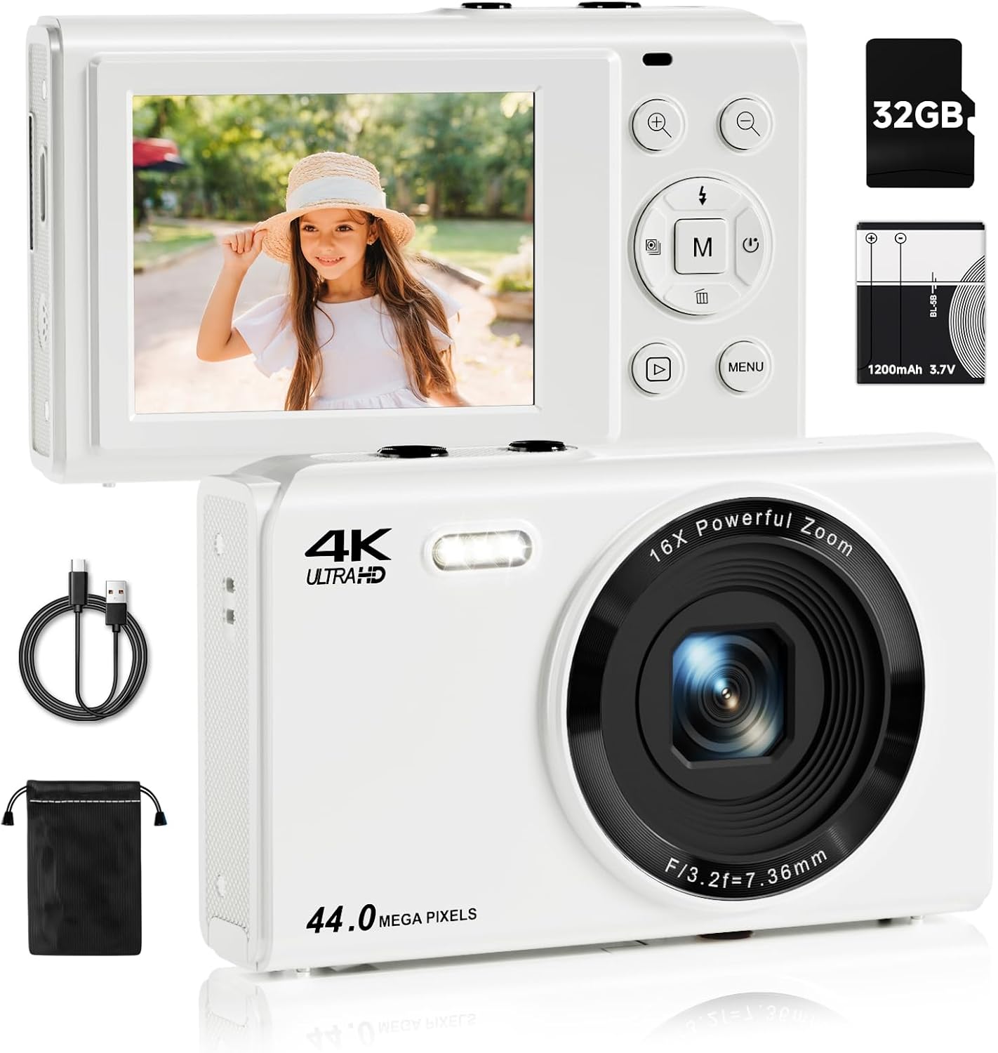 44MP Autofocus Camera, 4K FHD, 16X Zoom, 32GB SD - SMARTKLIK