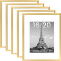 16x20 Picture Frame Set of 5 - Display 11x14 with Mat or 16x20 Without