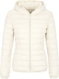 Women's Packable Ultra Light Short Down Jacket - Hooded Packable