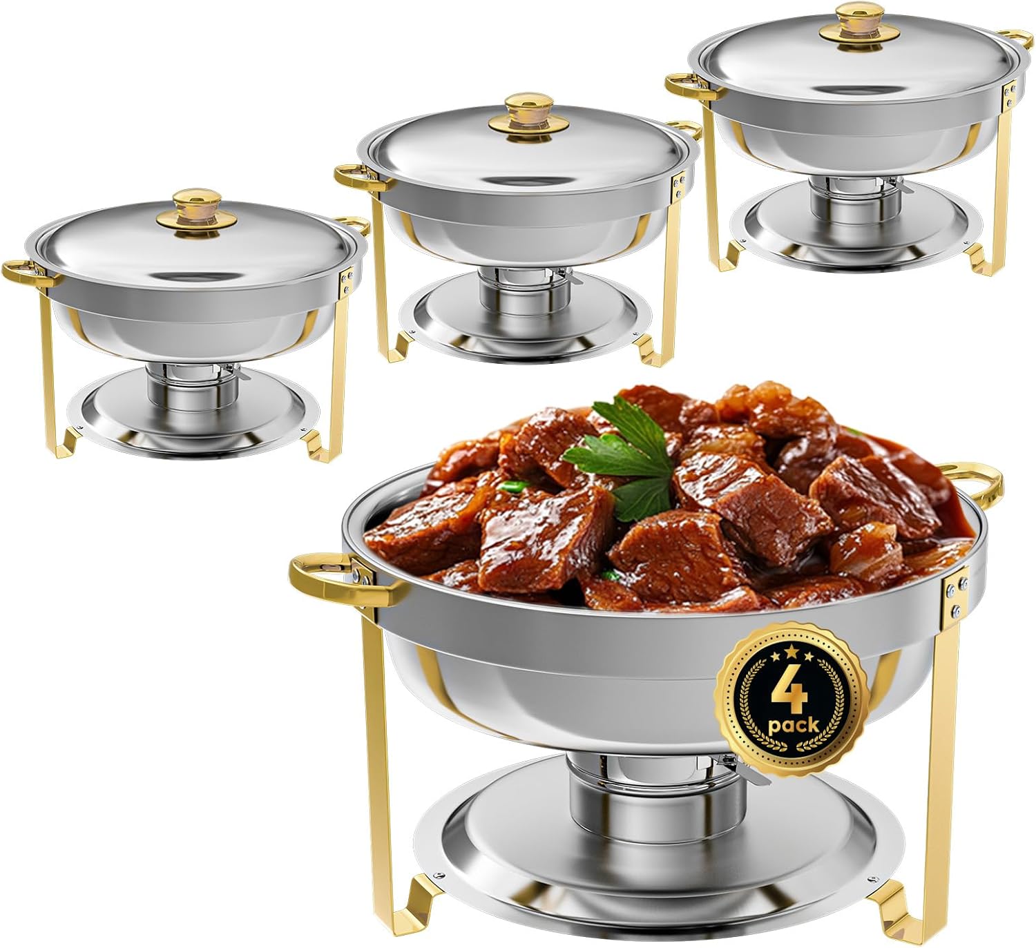 IMACONE Chafing Dish Buffet Set of 4 for Catering Events