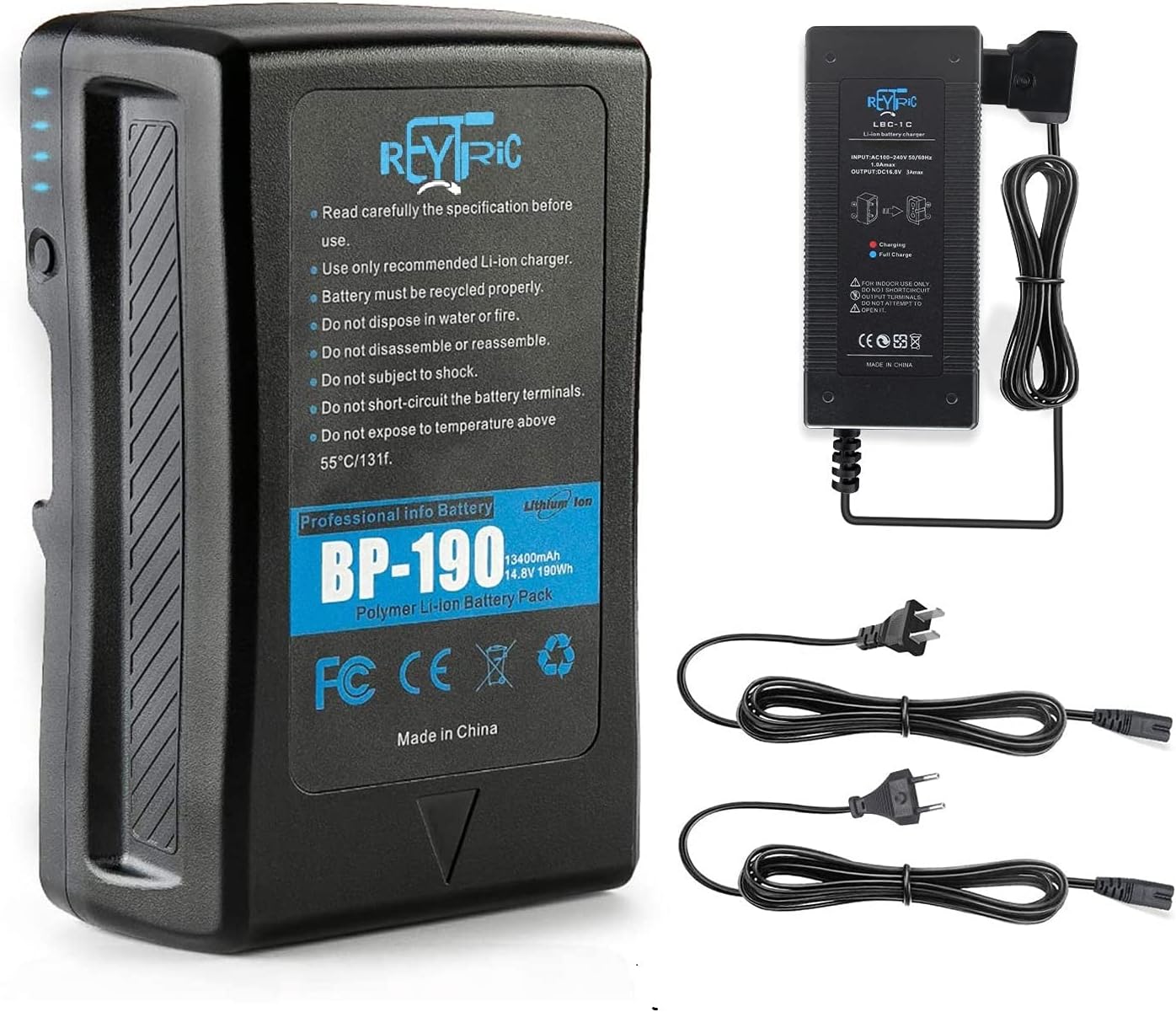 REYTRIC 190Wh V Mount Battery for Video Cameras and LED Lights