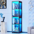 Glass Display Cabinet with 3 Color Lights for Collectibles