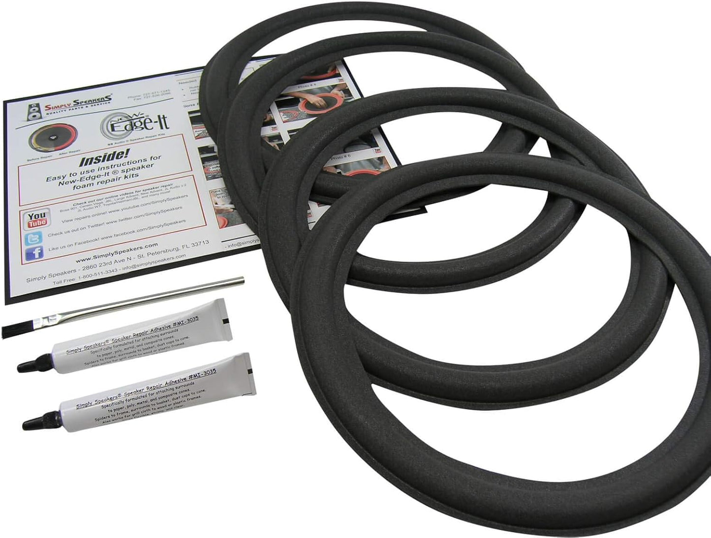 12in Foam Speaker Repair Kit for Quality Sound Restoration