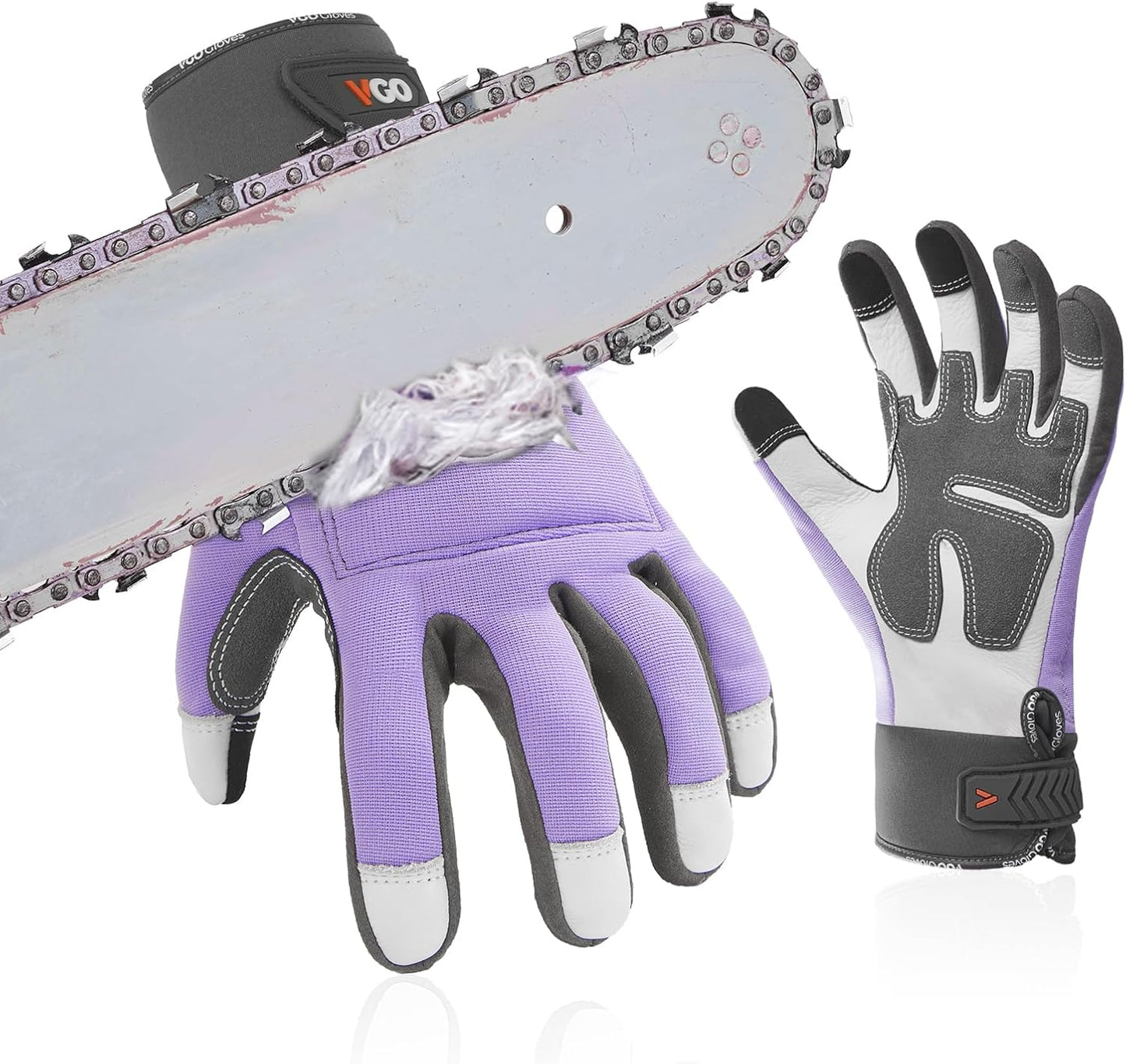 Vgo Chainsaw Gloves with 12-Layer Protection for Safety