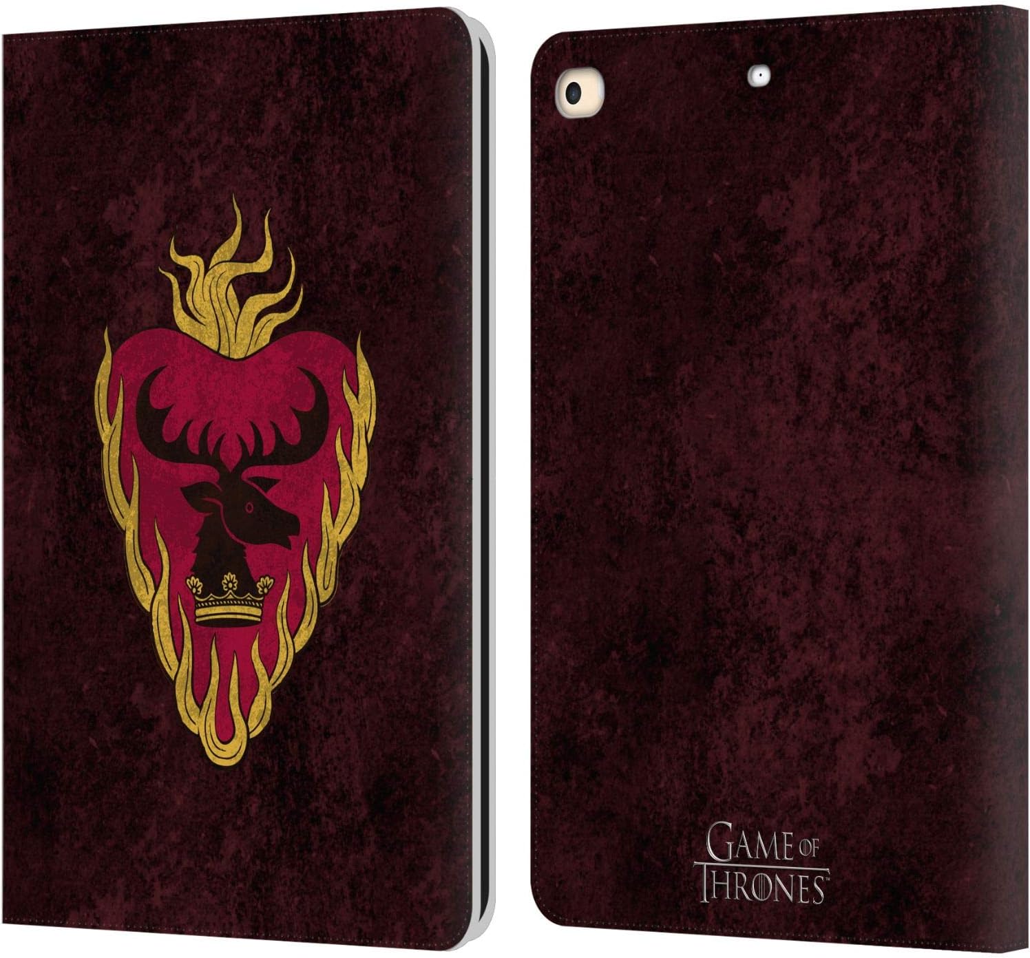 Stannis Dark Distressed Look Sigils Leather Wallet Case for iPad
