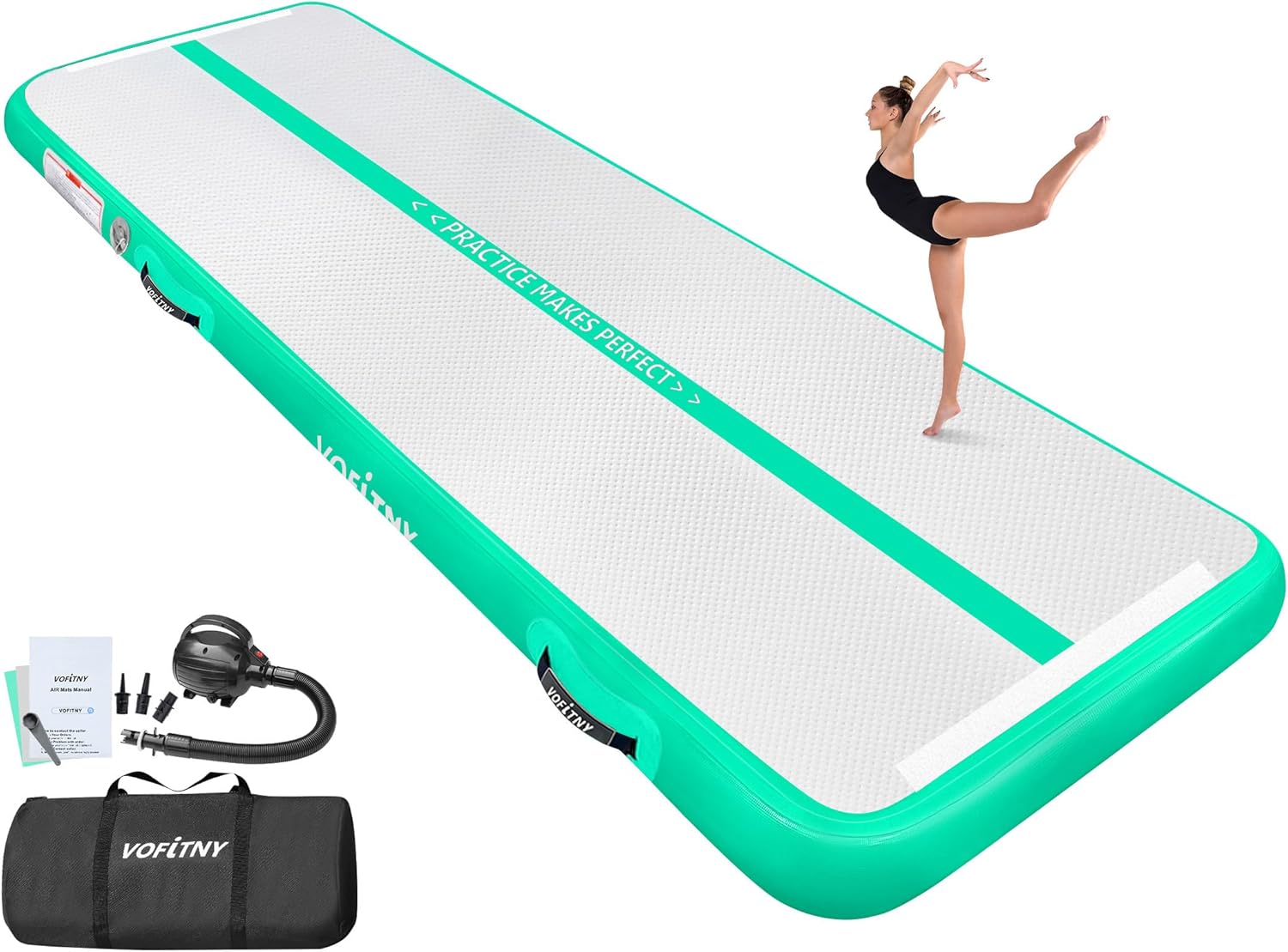 VOFiTNY Inflatable Gymnastics Mat for Safe Home Training
