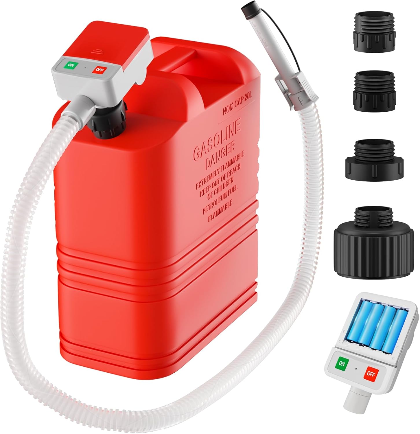 Portable Battery-Powered Fuel Transfer Pump - Auto-Stop Feature