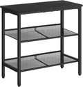 HOOBRO Black Side Table 3-Tier Small End Table - Narrow Nightstand