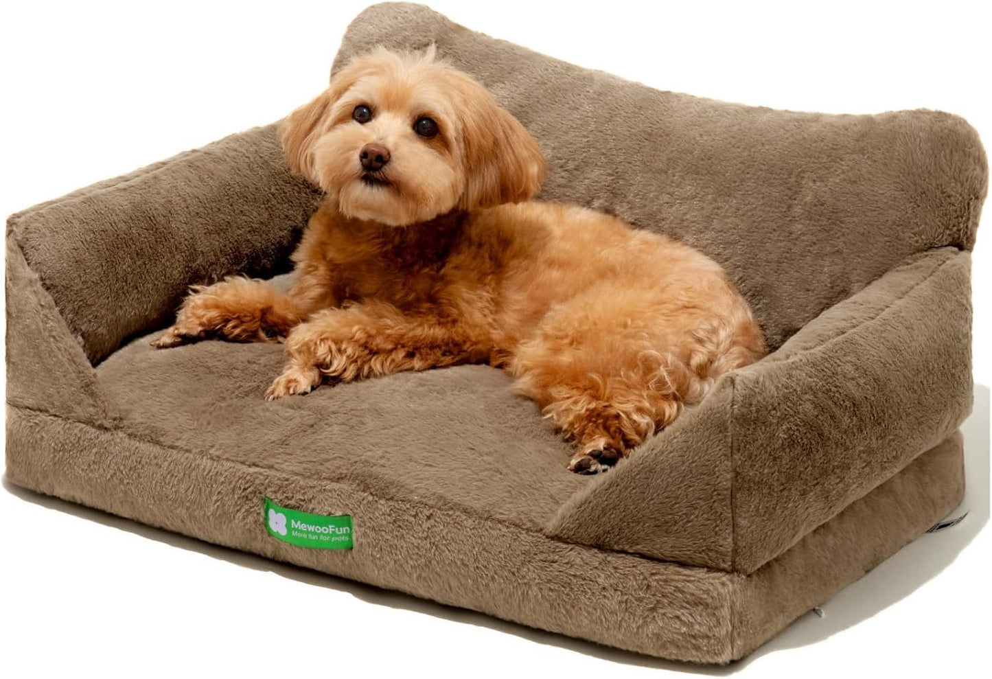 MEWOOFUN Cat & Dog Couch Bed for Small Pets, Fluffy Comfort