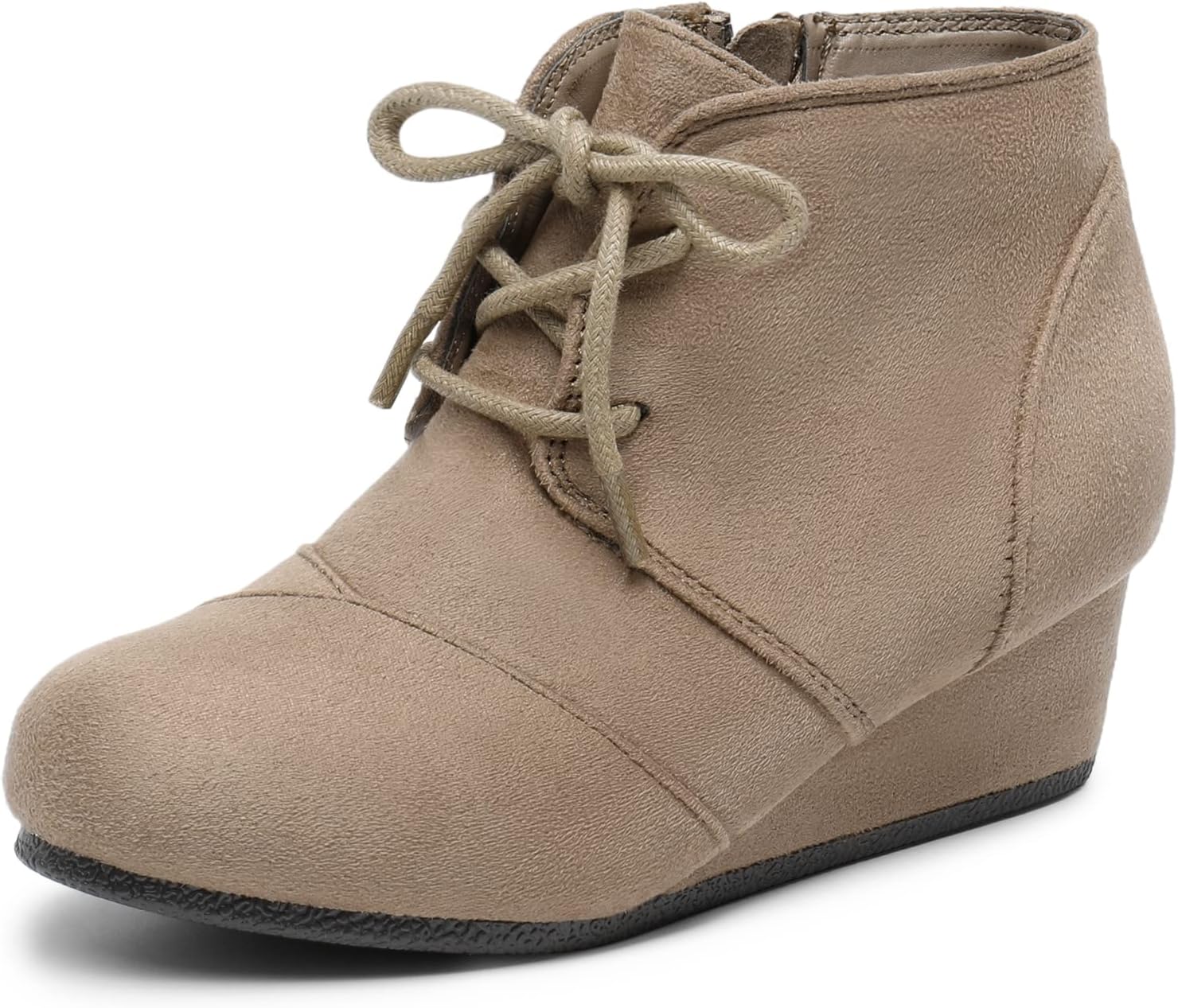 DREAM PAIRS Girls Low Wedge Heel Booties for Stylish Kids