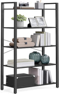 5-Tier Bookshelf Bookcase - Space-Saving Industrial Shelf