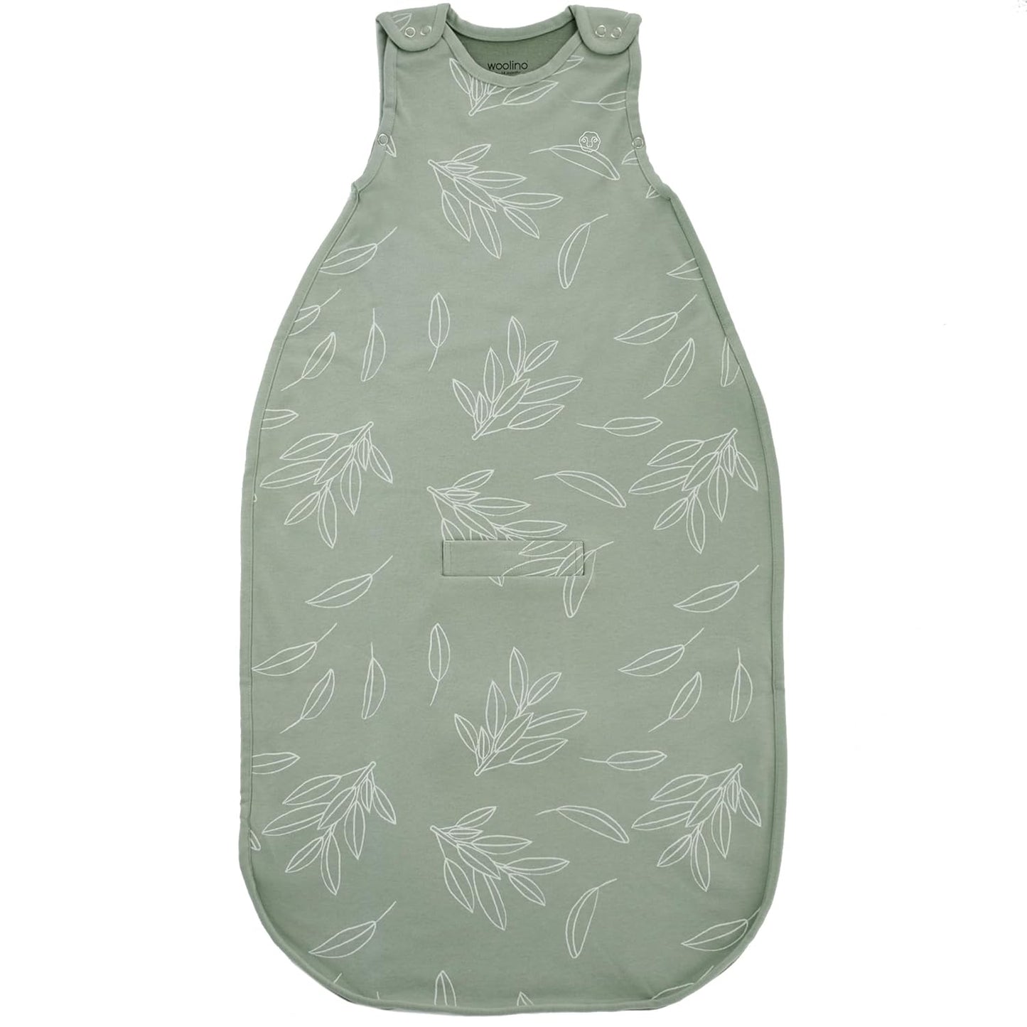 Woolino Toddler Sleeping Bag for All Seasons, 2-4 Years, Sage