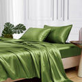 MR&HM Satin Bed Sheets King Size Set - Silky Deep Pocket Bedding