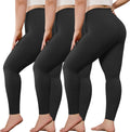 Creamlush Plus Size Leggings for Women - 3 Pack High Waist Comfort