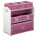 Princess Crown 6 Bin Toy Storage Organizer - Greenguard Gold Certified