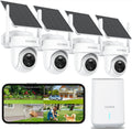 Security Cameras Wireless Outdoor 4K Solar System - 360 Tracking