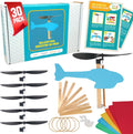 Rubber Band Helicopter Kit for Kids - Build 30 DIY Helicopters