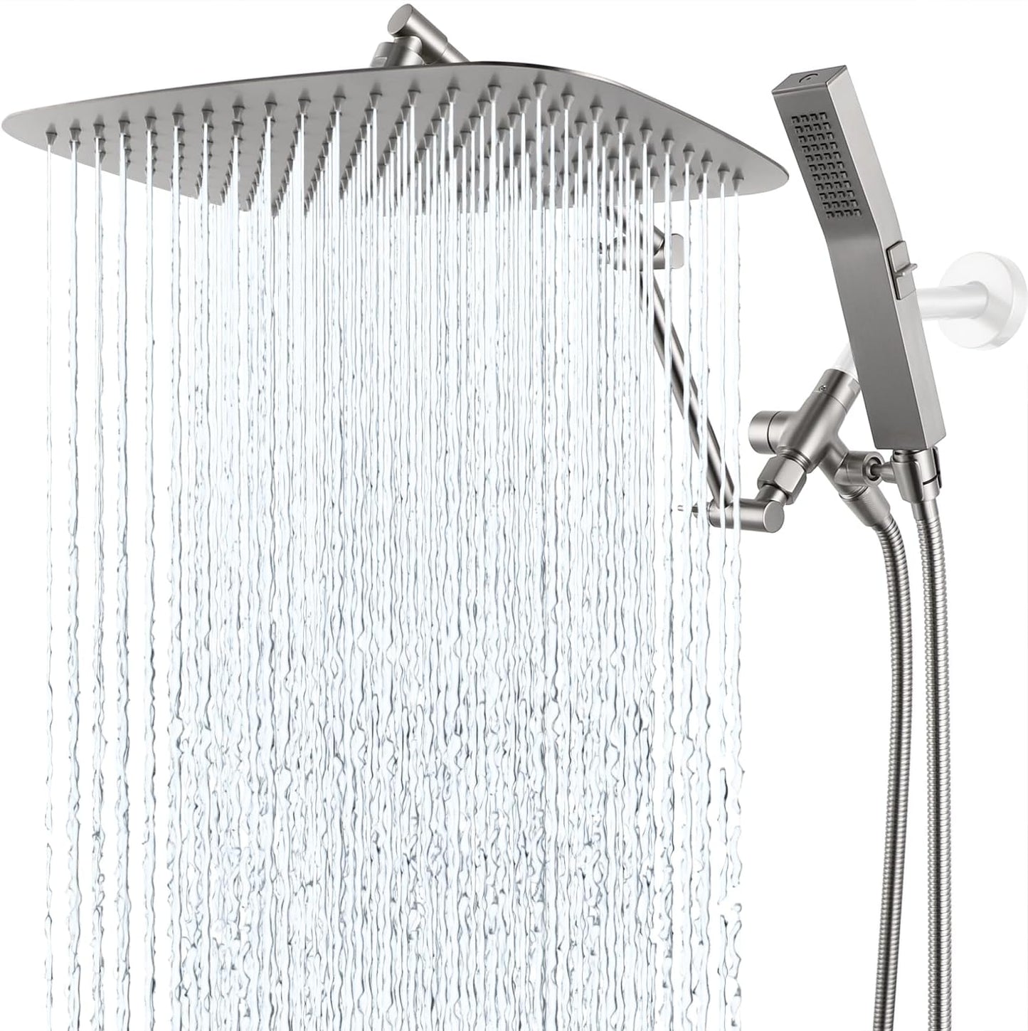 G-Promise 14 Inches Rainfall Shower Head with Handheld Spray Combo