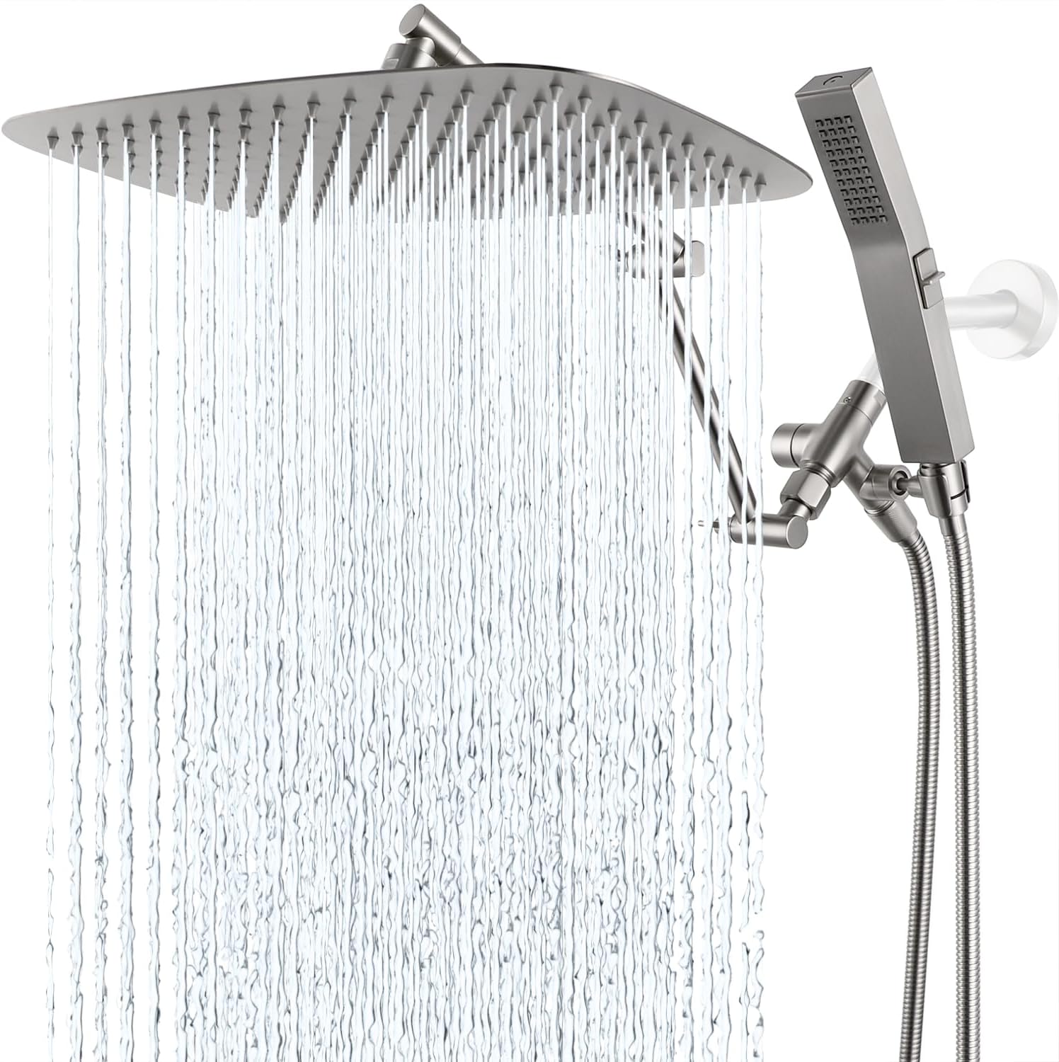 G-Promise 14 Inches Rainfall Shower Head with Handheld Spray Combo