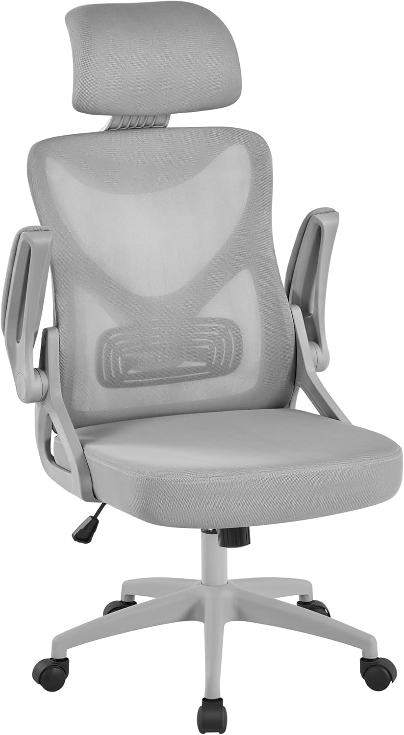 Ergonomic Mesh Office Chair with Adjustable Headrest and Armrests