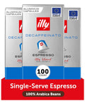 Illy Aluminum Espresso Capsules Compatible with Nespresso - Decaf