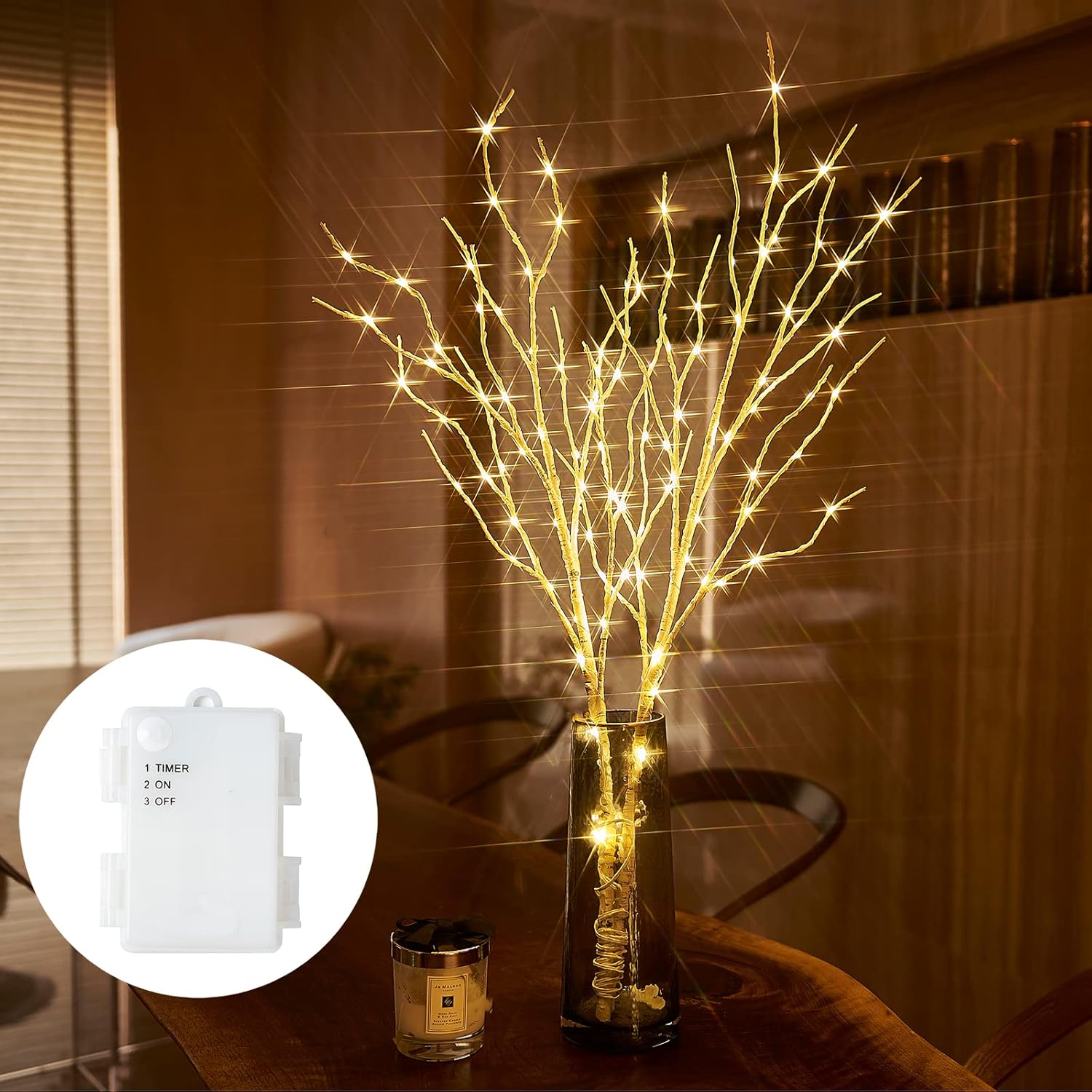 Birchlitland Lighted Birch Branches for Home Decoration