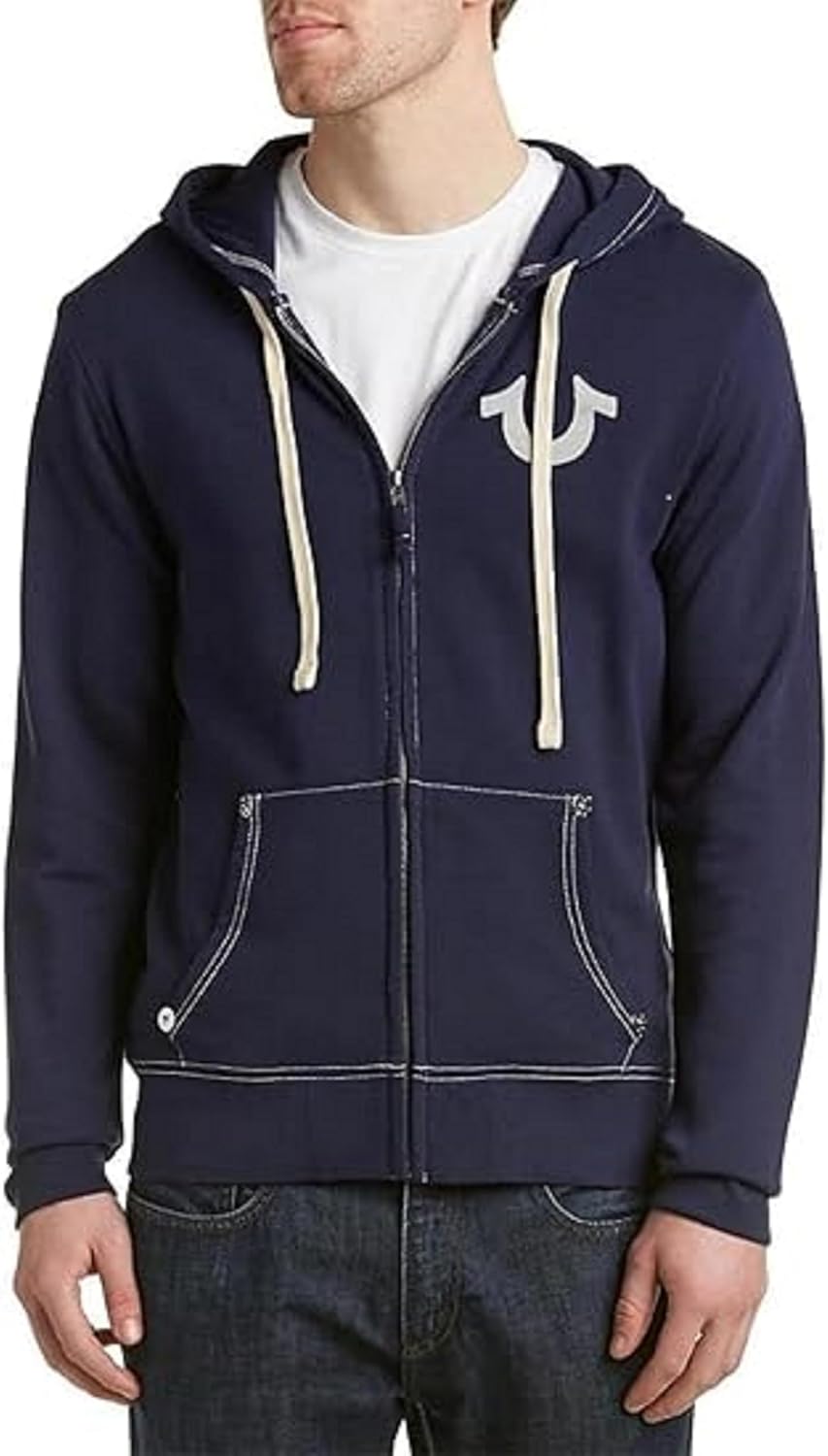 True Religion Men's Buddha Logo Zip Hoodie for Ultimate Comfort