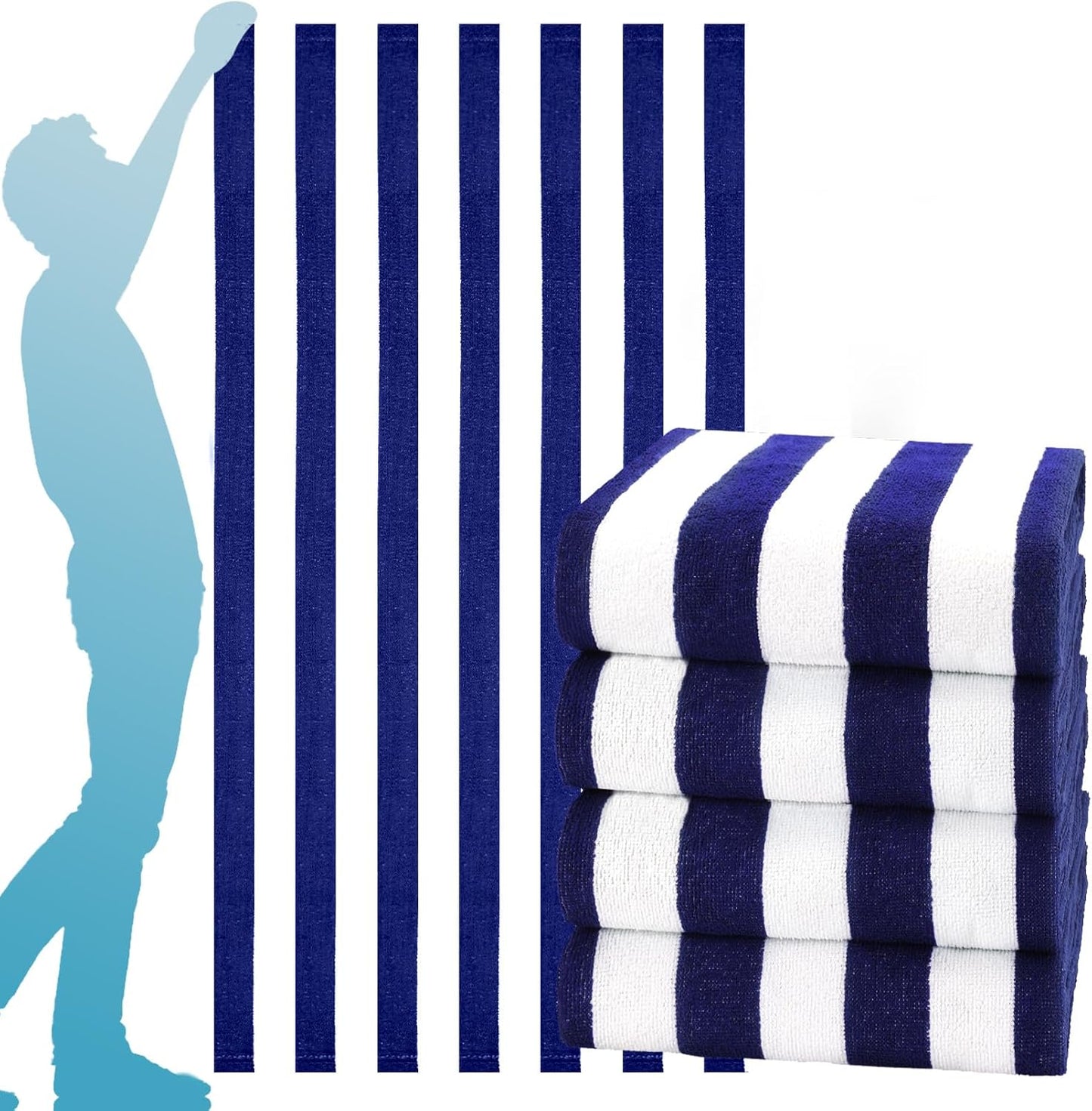 Extra Large Beach Towel Set - Oversized Microfiber Bath Towels