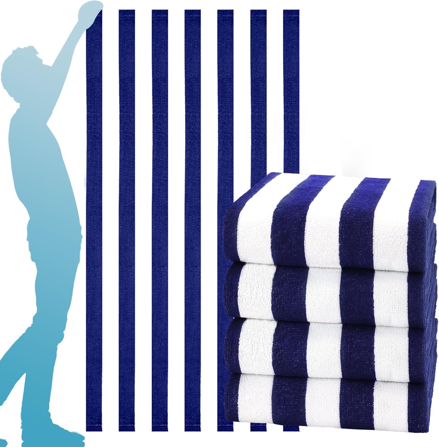 Extra Large Beach Towel Set - Oversized Microfiber Bath Towels