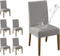 MOSAYT 100% Waterproof Dining Room Chair Covers Set of 6 - XL Fit