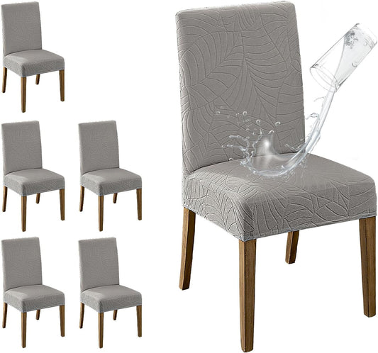100% Waterproof Dining Room Chair Covers Set of 6 for Protection