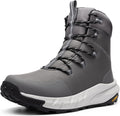 Mens Wide Winter Boots Grip on Snow Ice - Insulated Waterproof