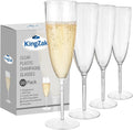 Premium Champagne Flutes 6 oz Clear Plastic for Elegant Events