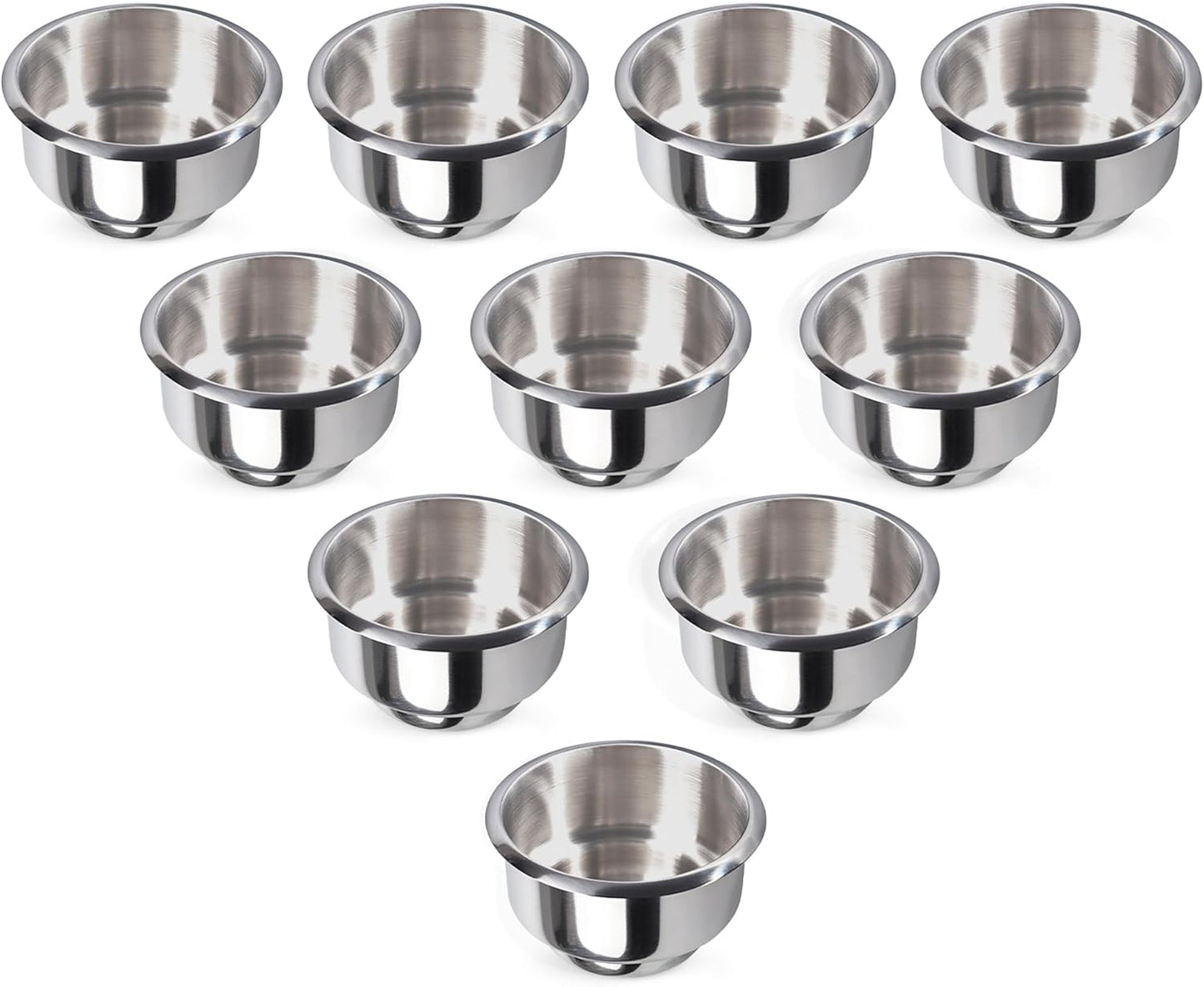 Stainless Steel Drop-in Cup Holder for Poker Tables & More