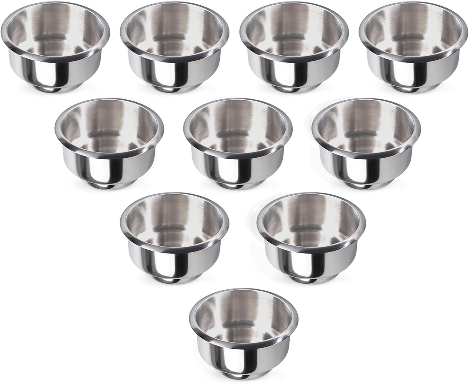 Stainless Steel Drop-in Cup Holder for Poker Tables & More