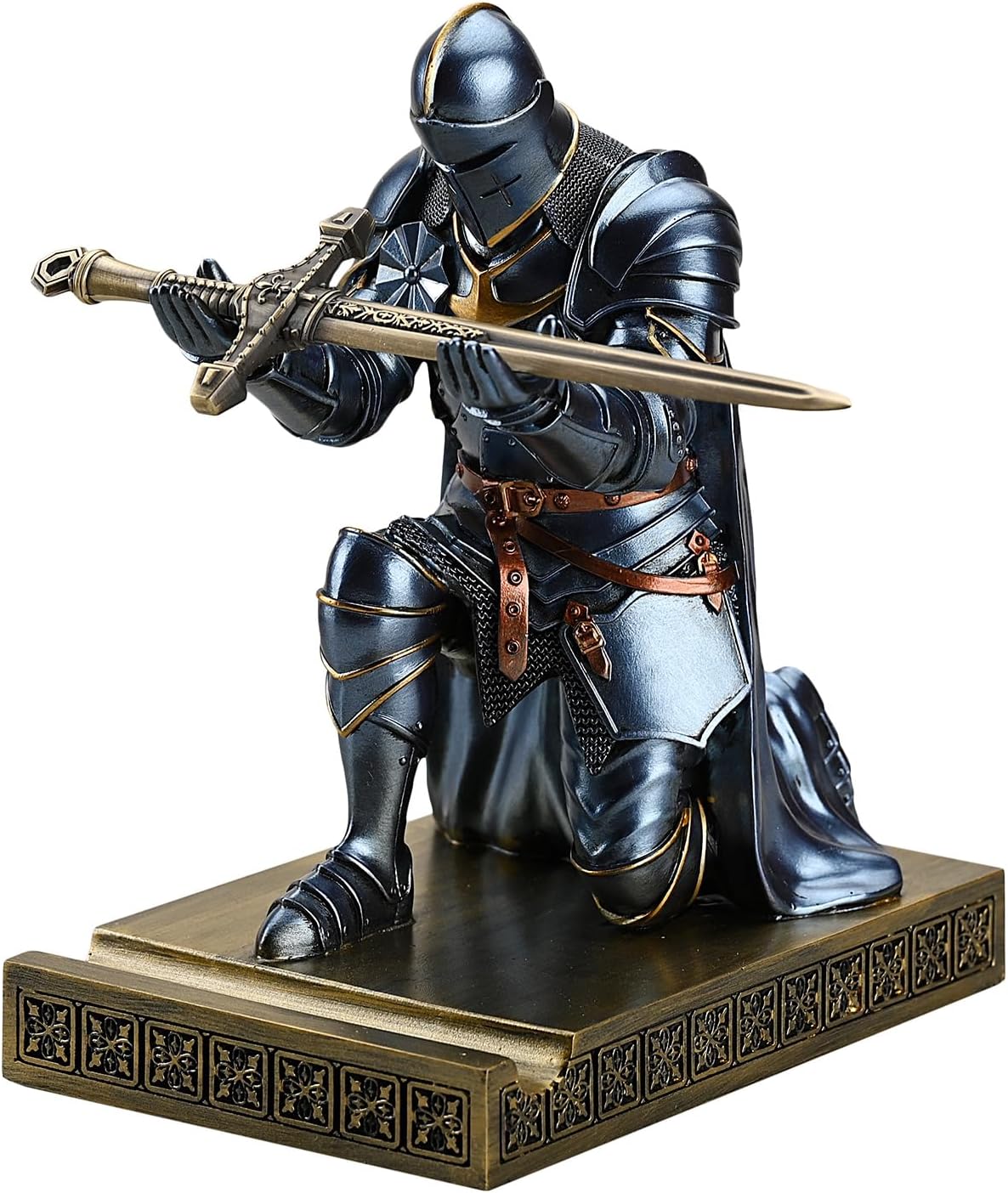 Medieval Armored Warrior Pen Holder and Desk Organizer