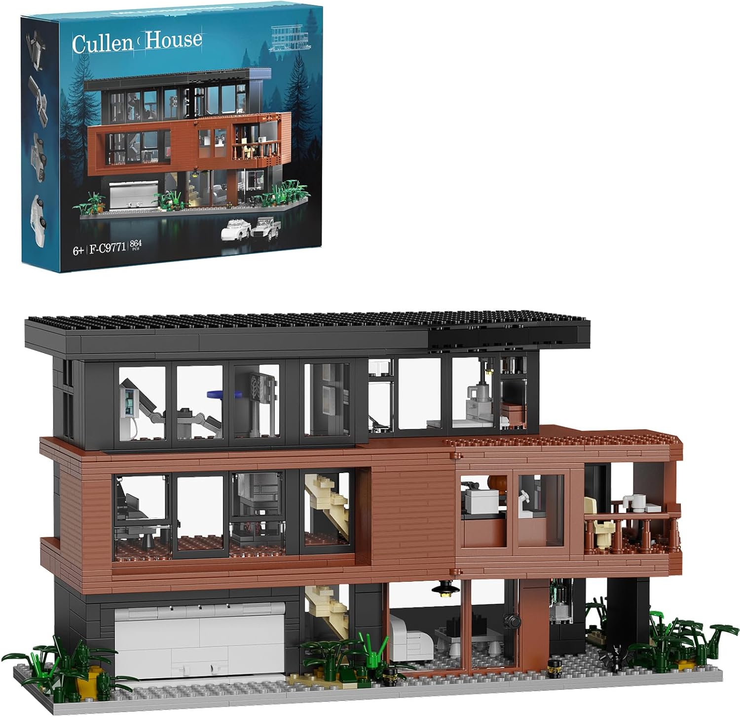 House Building Set Compatible with Lego for Romance Film Fans