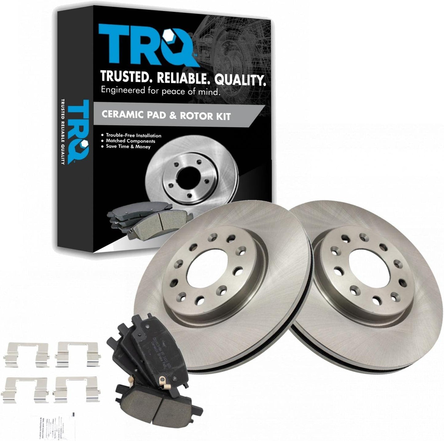 TRQ Front Brake Pad & Rotor Kit for Buick LaCrosse & More