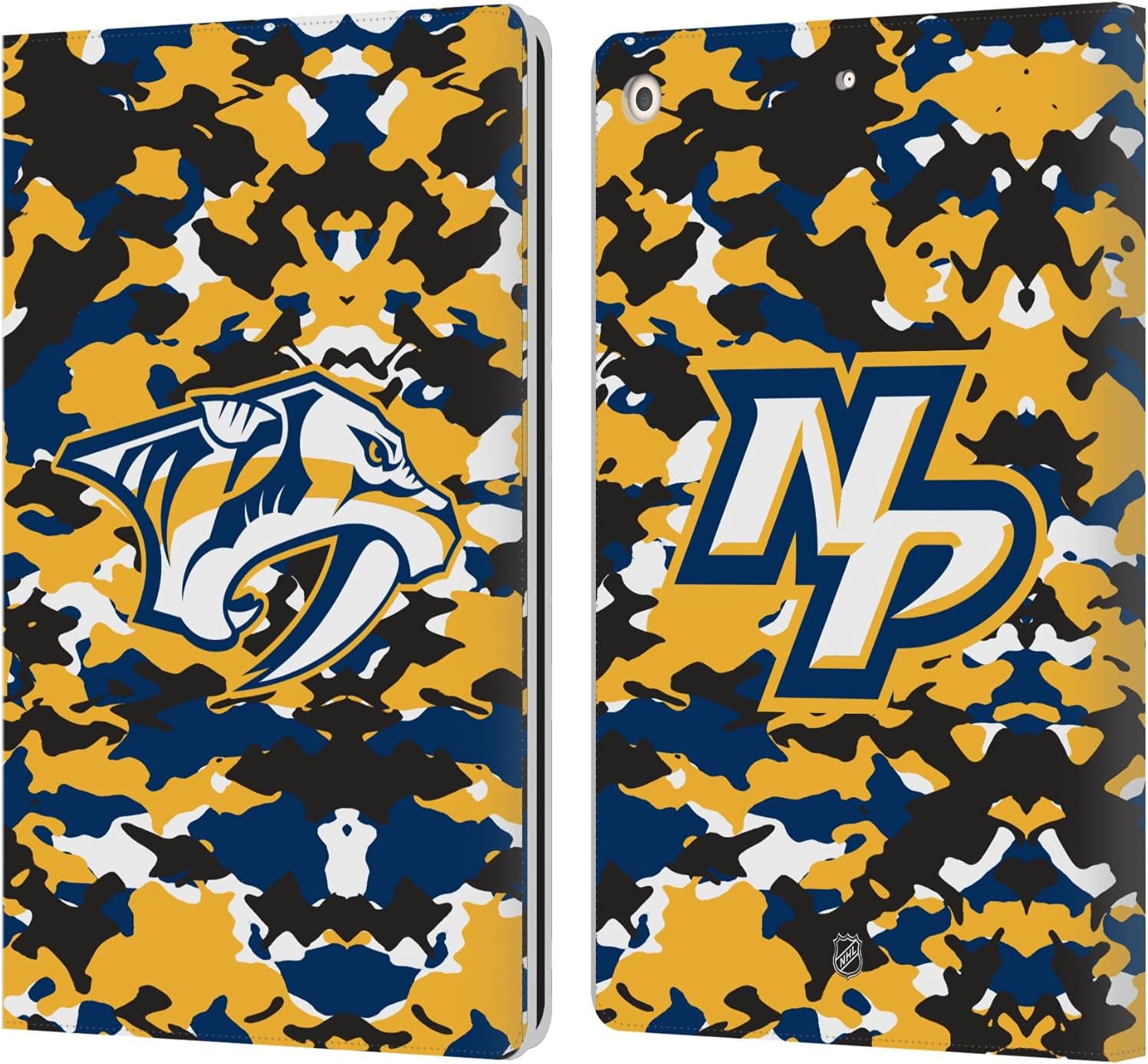 NHL Camouflage Nashville Predators Leather Wallet Case for iPad
