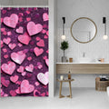 36x72 Pink Love Hearts Shower Curtain