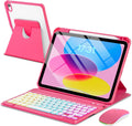 Case with Keyboard Mouse for iPad 11/10.9 in - Rainbow Backlit