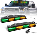 HLAUTO 6Z4J Emergency Dash Strobe Lights - Bright 2x16.8 in Visor Bar