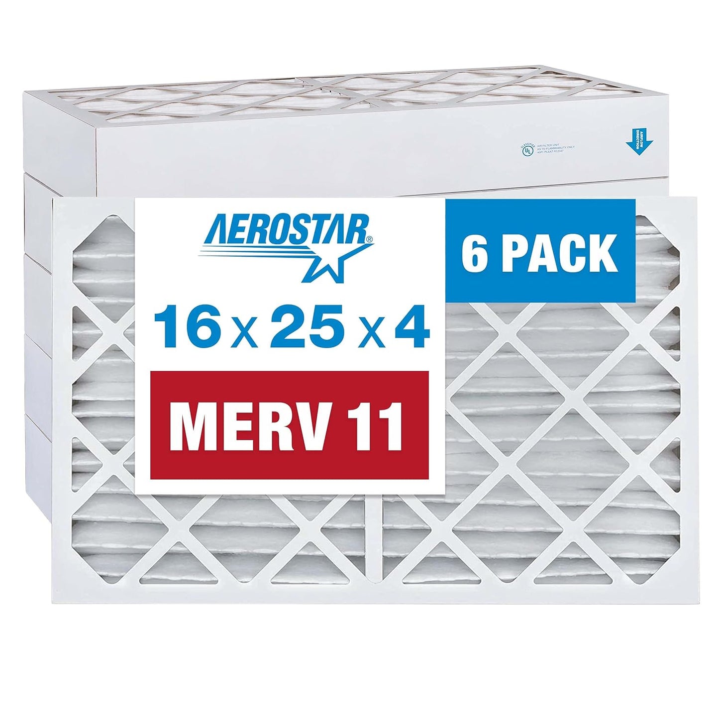 Aerostar 16x25x4 MERV 11 Filters for Cleaner Air Quality