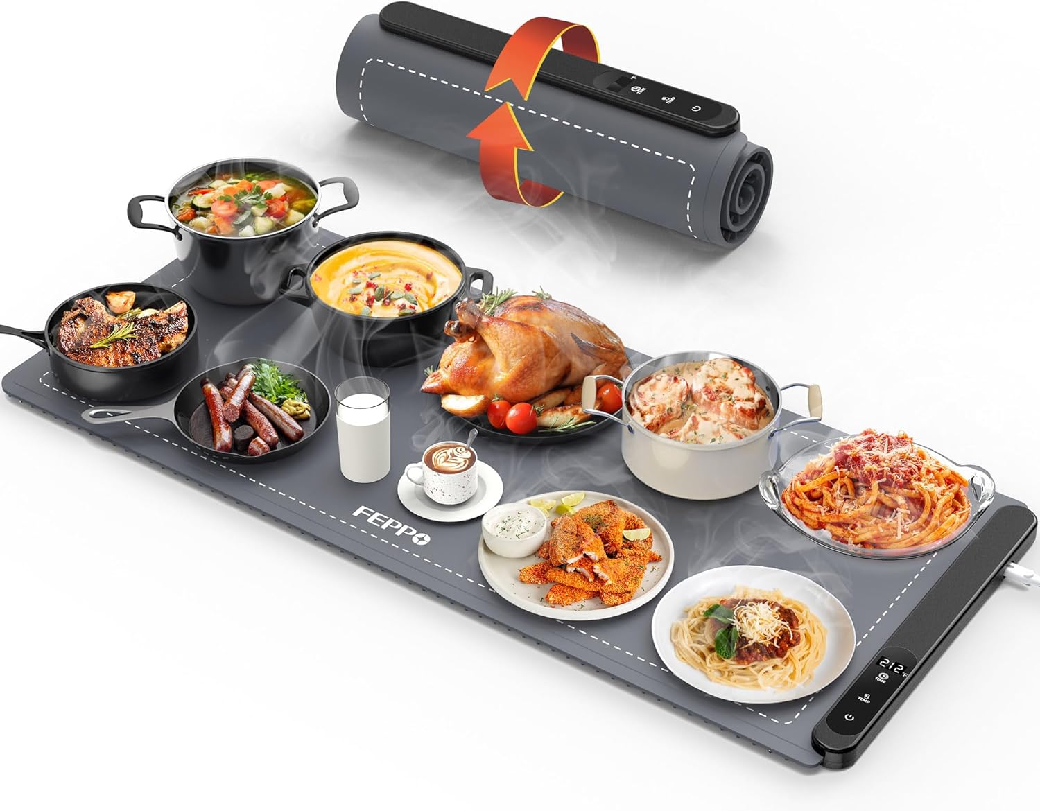 FEPPO Food Warming Mat XXL 36x16 for Parties and Buffets