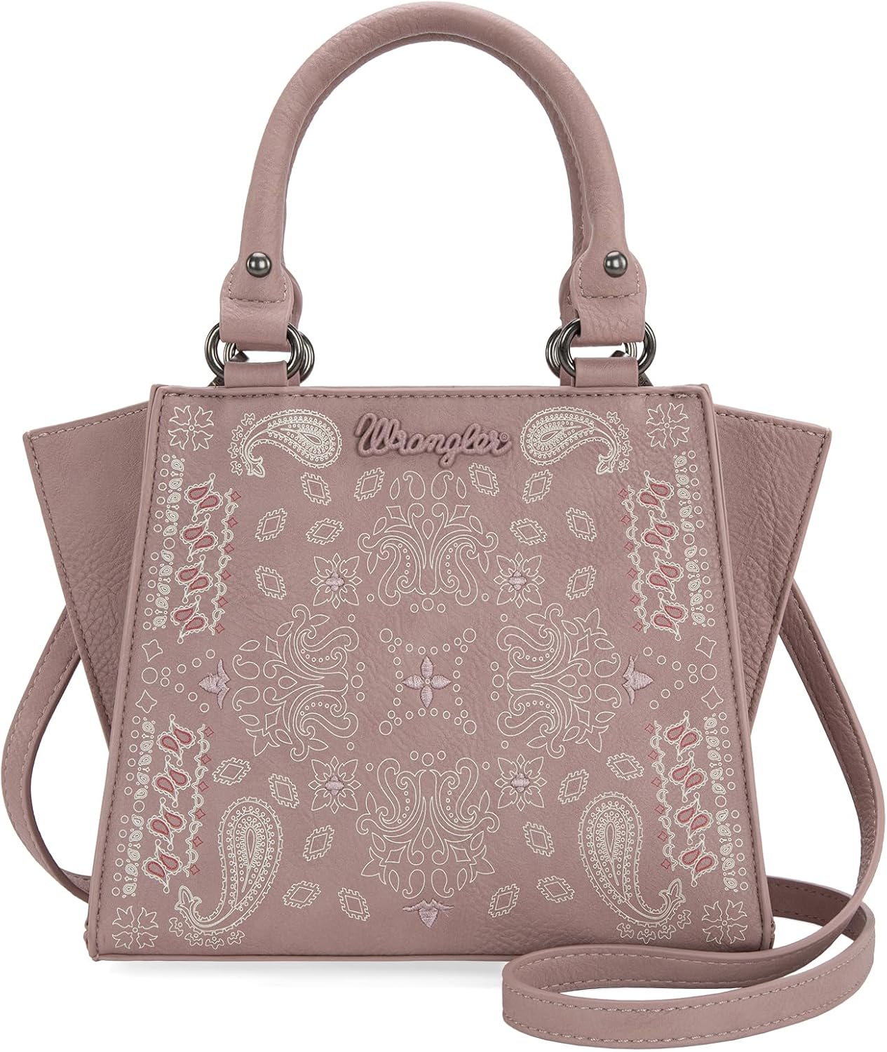 Wrangler Small Tote Purse for Women with Western Paisley Print